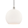 Innovations Lighting Athens 14" Wide Pendant Polished Nickel / Matte White