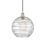 Innovations Lighting Athens 12" Wide Pendant Polished Nickel / Clear Deco Swirl