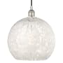 Innovations Lighting White Mouchette 14" Wide Cord-Hung Pendant Polished Nickel