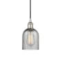 Innovations Lighting Caledonia 5" Wide Mini Pendant Polished Nickel / Charcoal