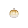Innovations Lighting Brookhaven Sphere 11" Wide Mini Pendant Polished Nickel / Amber