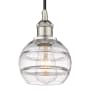 Innovations Lighting Rochester 6" Wide Cord-Hung Mini Pendant Polished Nickel / Clear