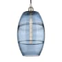 Innovations Lighting Vaz 10" Wide Cord-Hung Mini Pendant Polished Nickel / Princess Blue
