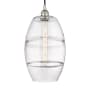 Innovations Lighting Vaz 10" Wide Cord-Hung Mini Pendant Polished Nickel / Clear