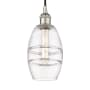 Innovations Lighting Vaz 6" Wide Cord-Hung Mini Pendant Polished Nickel / Clear
