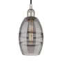 Innovations Lighting Vaz 6" Wide Cord-Hung Mini Pendant Polished Nickel / Light Smoke