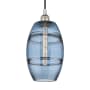 Innovations Lighting Vaz 8" Wide Cord-Hung Mini Pendant Polished Nickel / Princess Blue