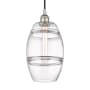 Innovations Lighting Vaz 8" Wide Cord-Hung Mini Pendant Polished Nickel / Clear