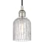 Innovations Lighting Bridal Veil 5" Wide Cord-Hung Mini Pendant Polished Nickel