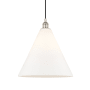 Innovations Lighting Edison Cone 16" Wide Pendant Polished Nickel / Matte White