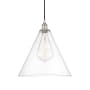 Innovations Lighting Edison Cone 16" Wide Pendant Polished Nickel / Clear
