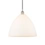 Innovations Lighting Edison Dome 16" Wide Pendant Polished Nickel / Matte White