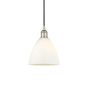 Innovations Lighting Edison 8" Wide Mini Pendant Polished Nickel / Matte White