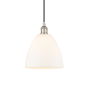Innovations Lighting Edison 9" Wide Mini Pendant Polished Nickel / Matte White
