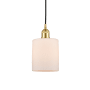 Innovations Lighting Cobbleskill 5" Wide Mini Pendant Satin Gold / Matte White