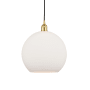 Innovations Lighting Athens 12" Wide Pendant Satin Gold / Matte White