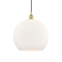 Innovations Lighting Athens 14" Wide Pendant Satin Gold / Matte White