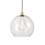 Innovations Lighting Athens 14" Wide Pendant Satin Gold / Clear
