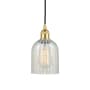 Innovations Lighting Caledonia 5" Wide Mini Pendant Satin Gold / Mouchette