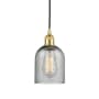 Innovations Lighting Caledonia 5" Wide Mini Pendant Satin Gold / Charcoal