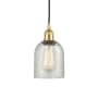 Innovations Lighting Caledonia 5" Wide Mini Pendant Satin Gold / Mica