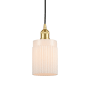 Innovations Lighting Hadley 5" Wide Mini Pendant Satin Gold / Matte White