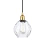 Innovations Lighting Waverly 6" Wide Mini Pendant Satin Gold / Clear