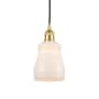 Innovations Lighting Ellery 5" Wide Mini Pendant Satin Gold / White