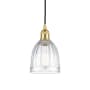 Innovations Lighting Brookfield 6" Wide Mini Pendant Satin Gold / Clear