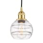 Innovations Lighting Rochester 6" Wide Cord-Hung Mini Pendant Satin Gold / Clear