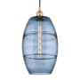 Innovations Lighting Vaz 10" Wide Cord-Hung Mini Pendant Satin Gold / Princess Blue