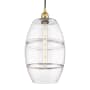Innovations Lighting Vaz 10" Wide Cord-Hung Mini Pendant Satin Gold / Clear