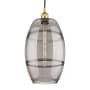Innovations Lighting Vaz 10" Wide Cord-Hung Mini Pendant Satin Gold / Light Smoke