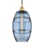 Innovations Lighting Vaz 8" Wide Cord-Hung Mini Pendant Satin Gold / Princess Blue