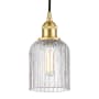 Innovations Lighting Bridal Veil 5" Wide Cord-Hung Mini Pendant Satin Gold