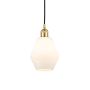 Innovations Lighting Cindyrella 6" Wide Mini Pendant Satin Gold / Cased Matte White