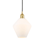 Innovations Lighting Cindyrella 8" Wide Mini Pendant Satin Gold / Cased Matte White