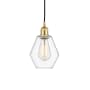 Innovations Lighting Cindyrella 6" Wide Mini Pendant Satin Gold / Clear