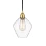 Innovations Lighting Cindyrella 8" Wide Mini Pendant Satin Gold / Clear