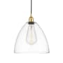 Innovations Lighting Edison Dome 12" Wide Pendant Satin Gold / Clear