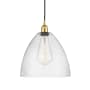 Innovations Lighting Edison Dome 12" Wide Pendant Satin Gold / Seedy