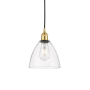 Innovations Lighting Edison 8" Wide Mini Pendant Satin Gold / Clear