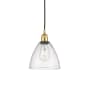 Innovations Lighting Edison 8" Wide Mini Pendant Satin Gold / Seedy