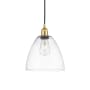 Innovations Lighting Edison 9" Wide Mini Pendant Satin Gold / Clear