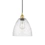 Innovations Lighting Edison 9" Wide Mini Pendant Satin Gold / Seedy