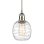 Innovations Lighting Belfast 6" Wide Mini Pendant Brushed Satin Nickel / Deco Swirl