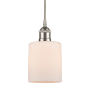 Innovations Lighting Cobbleskill 5" Wide Mini Pendant Brushed Satin Nickel / Matte White