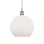 Innovations Lighting Athens 12" Wide Pendant Brushed Satin Nickel / Matte White