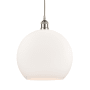 Innovations Lighting Athens 14" Wide Pendant Brushed Satin Nickel / Matte White