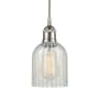 Innovations Lighting Caledonia 5" Wide Mini Pendant Brushed Satin Nickel / Mouchette